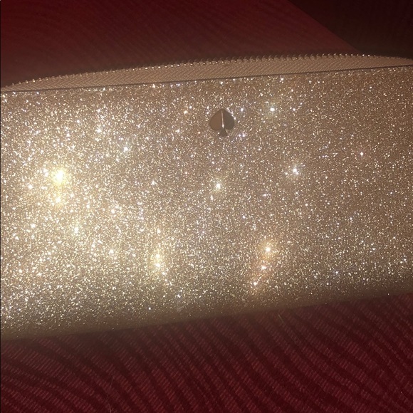 Kate Spade ♠️ gold glitter clutch ✨ - Picture 1 of 3